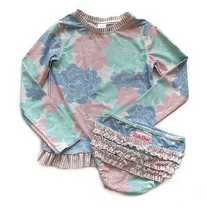 Ruffle Butts Floral Swim Suit